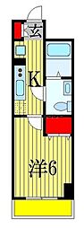 Nステージ西船橋3 1Kの間取図画像