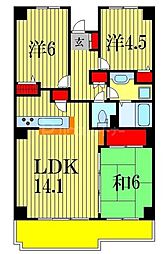 T'sガーデン西船橋 3LDKの間取図画像