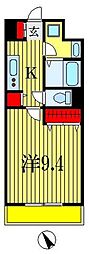 エムズレジデンス 1Kの間取図画像