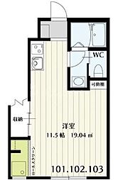 SKリデンテ馬込沢 ワンルームの間取図画像