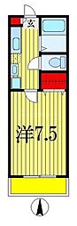 ヴランドールRIO 1Kの間取図画像