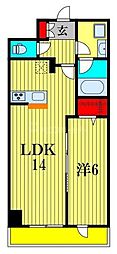 船橋市葛飾町2丁目マンション 1LDKの間取図画像