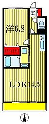 ハイブリッジソシア3 1LDKの間取図画像