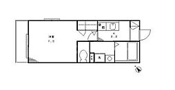 ラスカラ西船橋 1Kの間取図画像