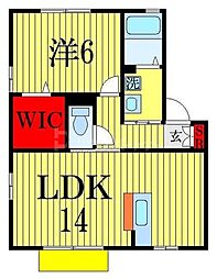 ソレイユ 1LDKの間取図画像