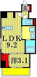 レ・ソール本八幡パラシオン 1LDKの間取図画像