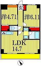 S-FORT船橋塚田 2LDKの間取図画像