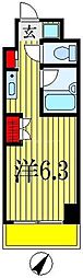 カスタリア西船橋 ワンルームの間取図画像