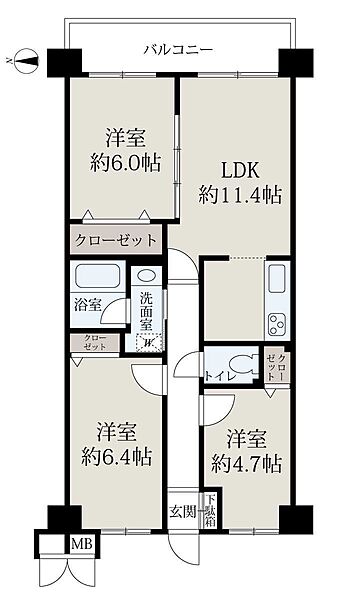 間取りを拡大表示