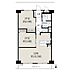 間取り：2LDK、価格2480万円、専有面積63m2、バルコニー面積6.3m2