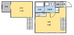 プリマ前橋五番館 1Kの間取図画像