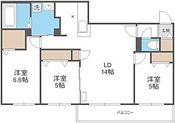 STELA POLARE(ステラ ポラーレ) 3LDKの間取図画像