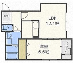 パラッツオわたなべ 1LDKの間取図画像