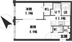GrandMerKikusui 1LDKの間取図画像