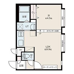 マリオットジョワ 1LDKの間取図画像