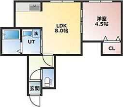シャイニングスター 1LDKの間取図画像
