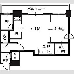 S-FORT豊平三条 1LDKの間取図画像