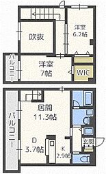 グランメール東札幌東館 2LDKの間取図画像