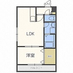 パークサイト東札幌 1LDKの間取図画像