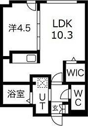 Premieristトヨヒラ 1LDKの間取図画像