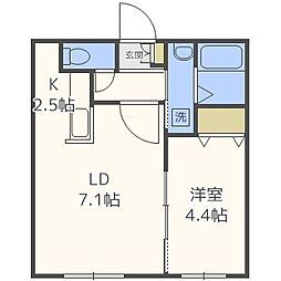 グランツ 1LDKの間取図画像