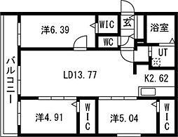 ciel幌平橋II 3LDKの間取図画像