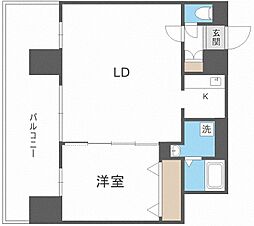 エッジウォーターテラス 1LDKの間取図画像