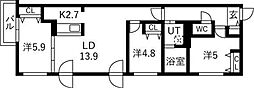 Eternity東札幌 3LDKの間取図画像