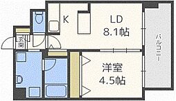 クレジデンス札幌・南4条 1LDKの間取図画像