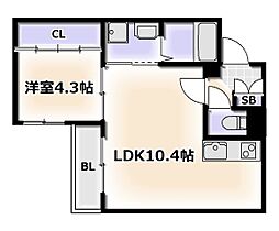 大阪府大阪市西成区天下茶屋東1丁目（賃貸マンション1LDK・1階・35.48㎡） その2