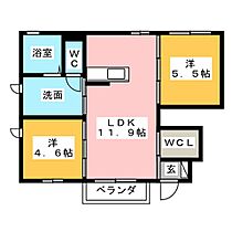 ウィルハイムａ  ｜ 静岡県富士市南松野（賃貸アパート2LDK・1階・49.91㎡） その2