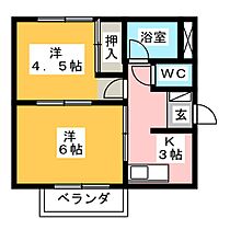 ハイツ井出　Ｂ  ｜ 静岡県富士市厚原（賃貸マンション2K・1階・32.29㎡） その2