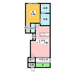 ファインハイム 1LDKの間取図画像