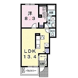 ジュピター 1LDKの間取図画像