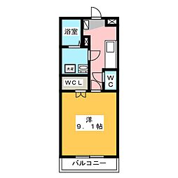 AXIS永田町 1Kの間取図画像