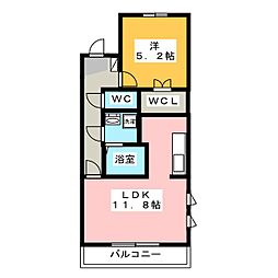 AXIS永田町 1LDKの間取図画像