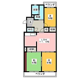 メゾン・ド・飯田 3LDKの間取図画像