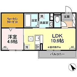 GranPaseo 1LDKの間取図画像