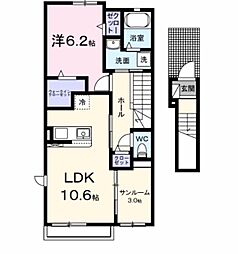 アステル 1LDKの間取図画像