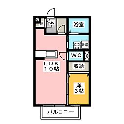 コージーコート 1LDKの間取図画像