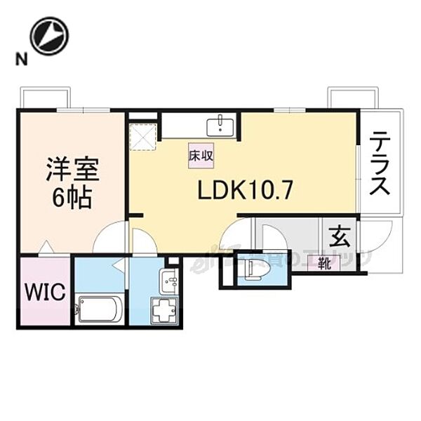 ロザージュ 102｜滋賀県彦根市肥田町(賃貸アパート1LDK・1階・40.12㎡)の写真 その2