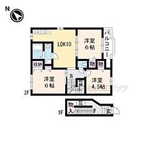 滋賀県大津市千町1丁目（賃貸アパート3LDK・2階・65.57㎡） その2