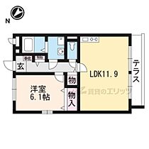 滋賀県栗東市中沢1丁目（賃貸アパート1LDK・2階・44.72㎡） その2