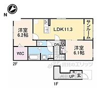 ルナクレシェンテ　II 205 ｜ 滋賀県長浜市木之本町木之本（賃貸アパート2LDK・2階・62.09㎡） その2