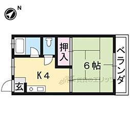 上田マンション 1DKの間取図画像
