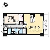 滋賀県栗東市中沢2丁目（賃貸マンション1LDK・3階・40.85㎡） その2