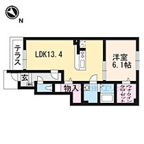 アルカンシェルなないろ 102 ｜ 滋賀県栗東市小柿2丁目（賃貸アパート1LDK・1階・48.66㎡） その2