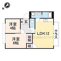 ノースヴィリッジＣ 105 ｜ 滋賀県彦根市大藪町（賃貸アパート2LDK・1階・52.63㎡） その2