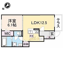 JR東海道・山陽本線 瀬田駅 徒歩24分の賃貸アパート 1階1LDKの間取り