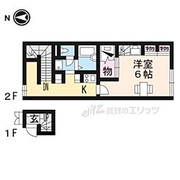レオパレスパストラーレ 1Kの間取図画像